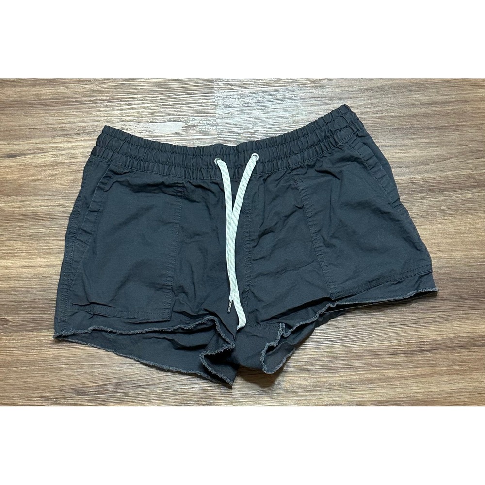 Vuori Black Drawstring Cotton Lounge Shorts